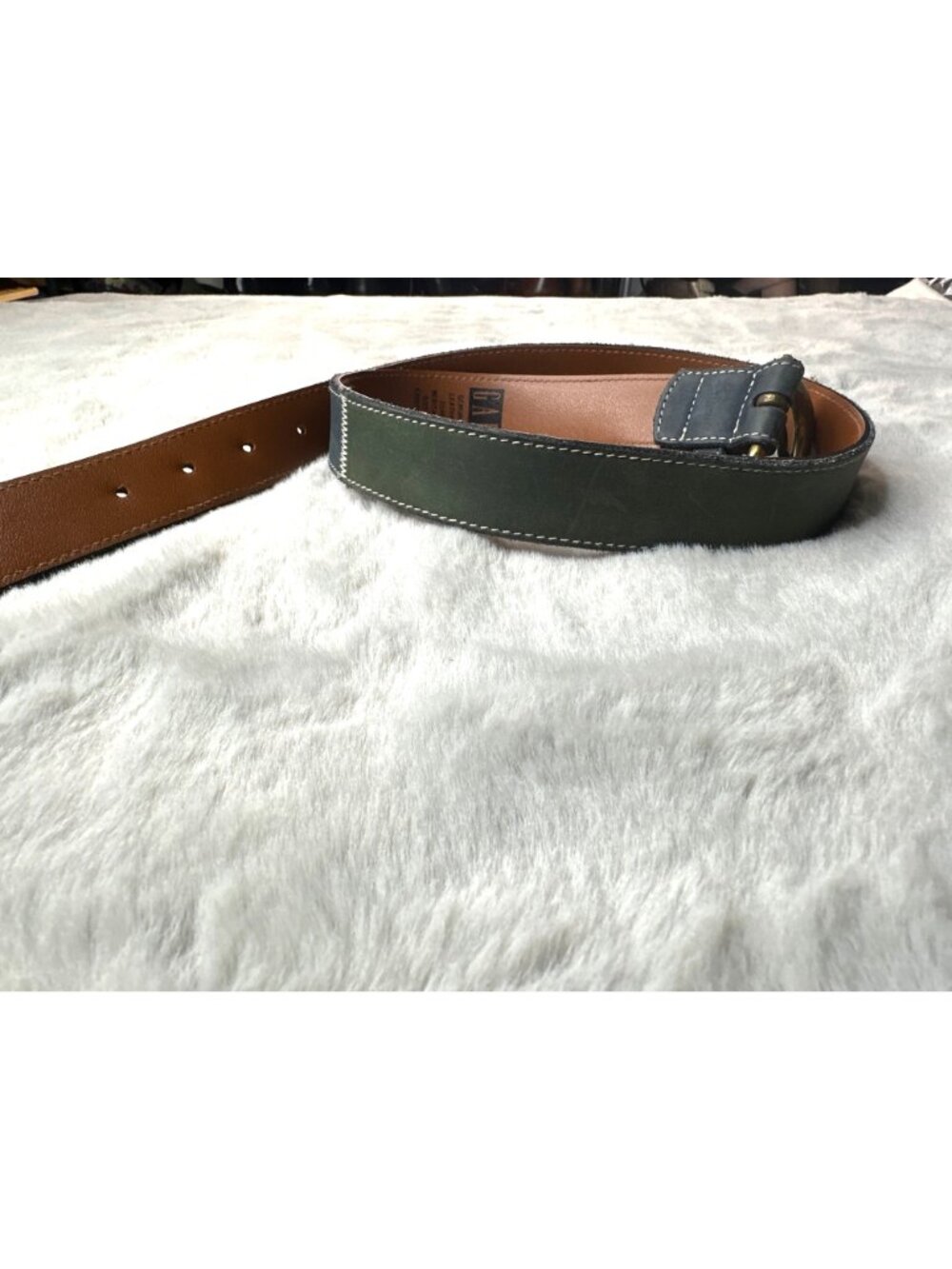 Vtg Gap Leather Belt Mens 32 Patch Sections Suede 70s Vibe Retro Boho - Picture 2 of 12